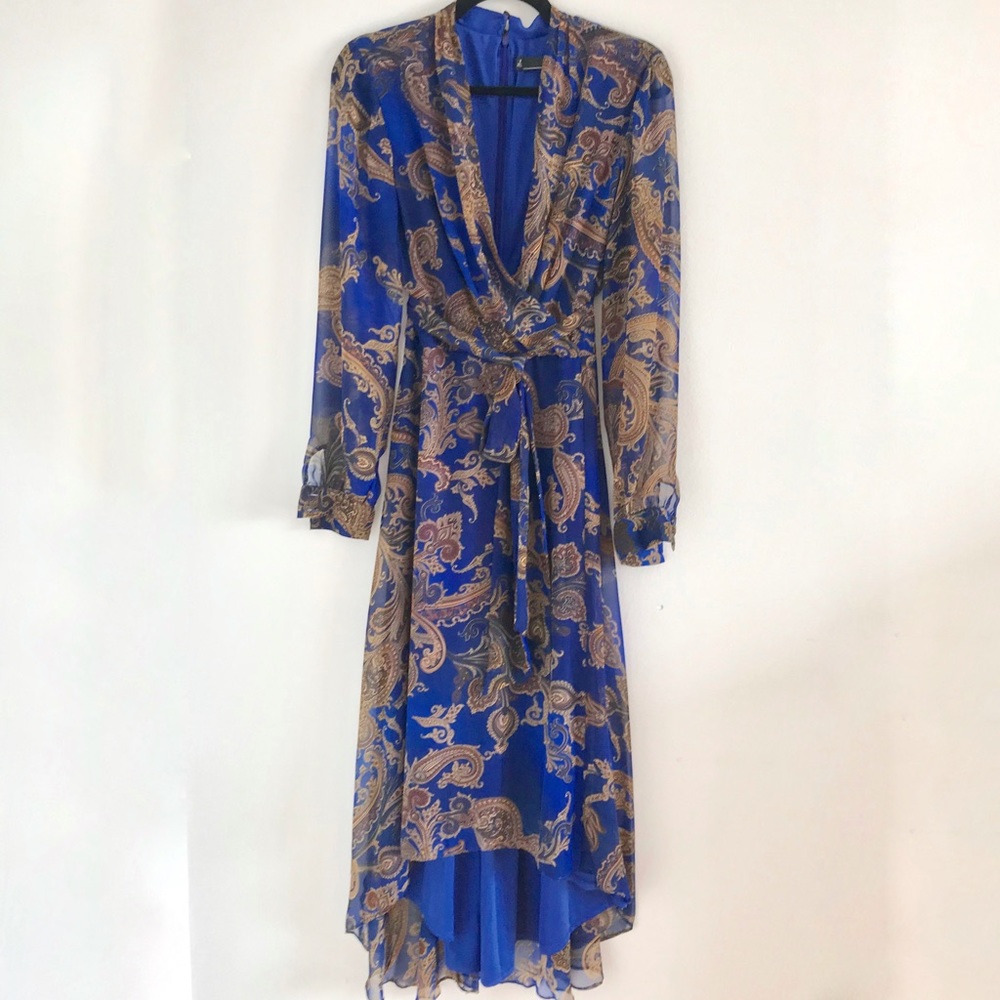 Blue paisley dress